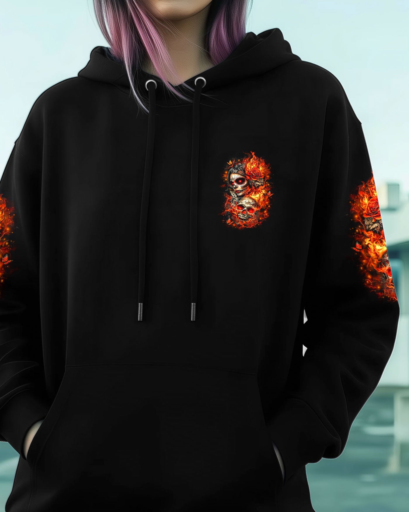 DON'T TRY TO FIGURE ME OUT SKULL ALL OVER PRINT - YHLT1201261