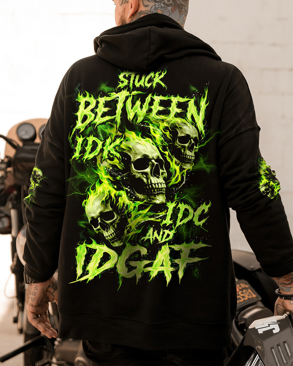 STUCK BETWEEN IDK IDC AND IDGAF ALL OVER PRINT - TYQY0106251