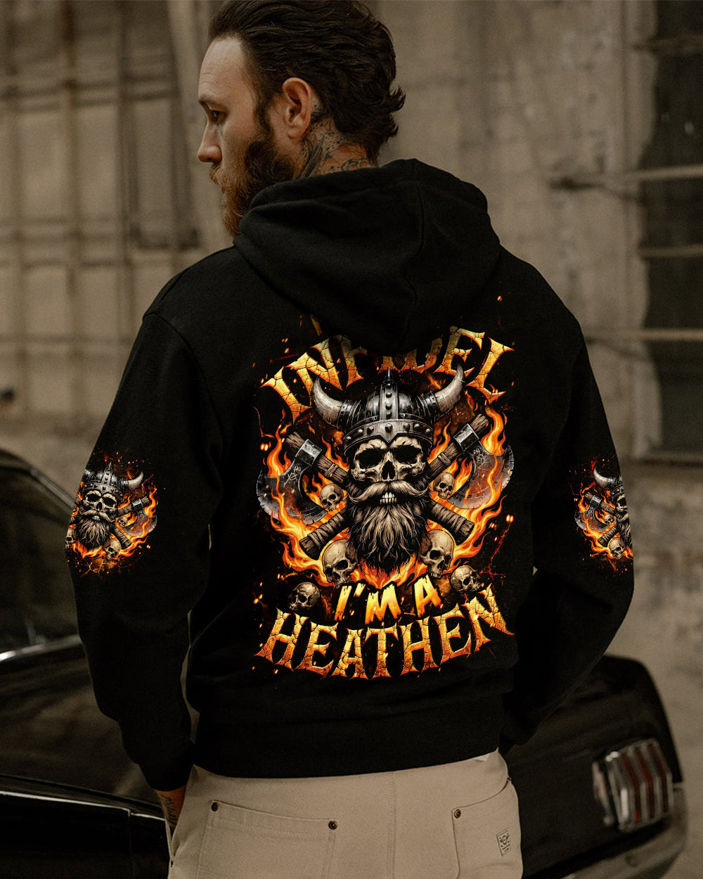 I'M A HEATHEN VIKING SKULL ALL OVER PRINT - TYQY2005262
