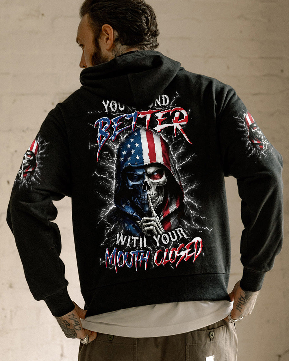 YOU SOUND BETTER WITH YOUR MOUTH CLOSED ALL OVER PRINT - TYLN1603262