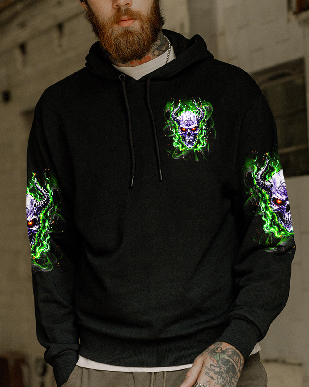 YOUR DEMONS HIDE UNDER YOUR BED SKULL ALL OVER PRINT - TLNT2005264