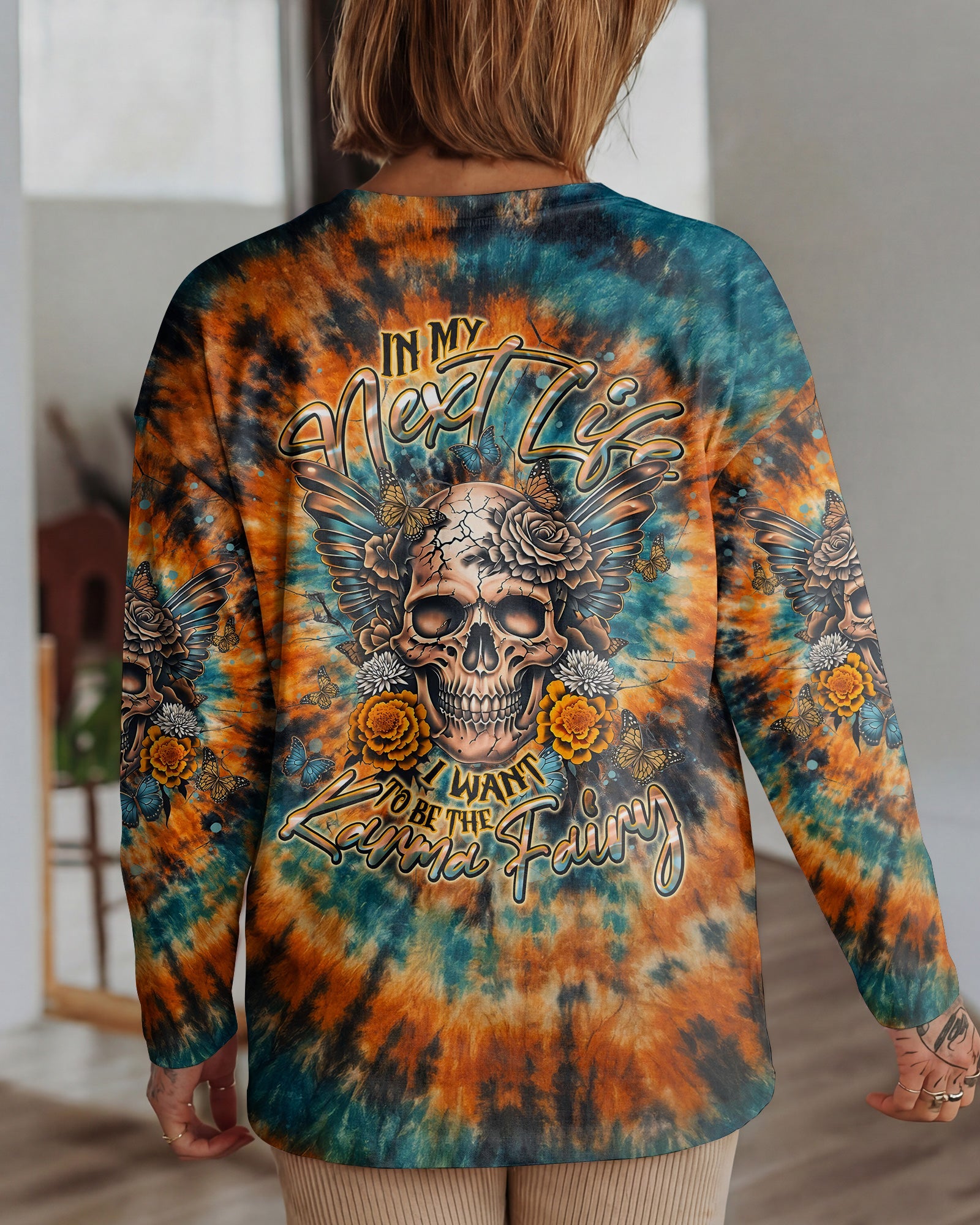 KARMA FAIRY SKULL BUTTERFLY ALL OVER PRINT - TLNT1501262