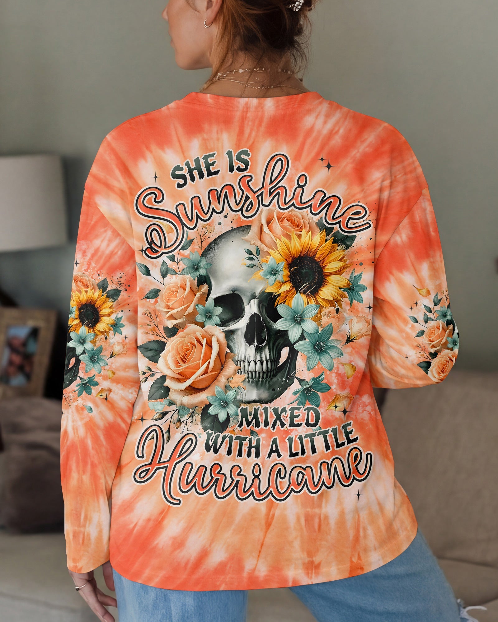SHE IS SUNSHINE MIXED WITH A LITTLE HURRICANE ALL OVER PRINT - TYPQ0904261
