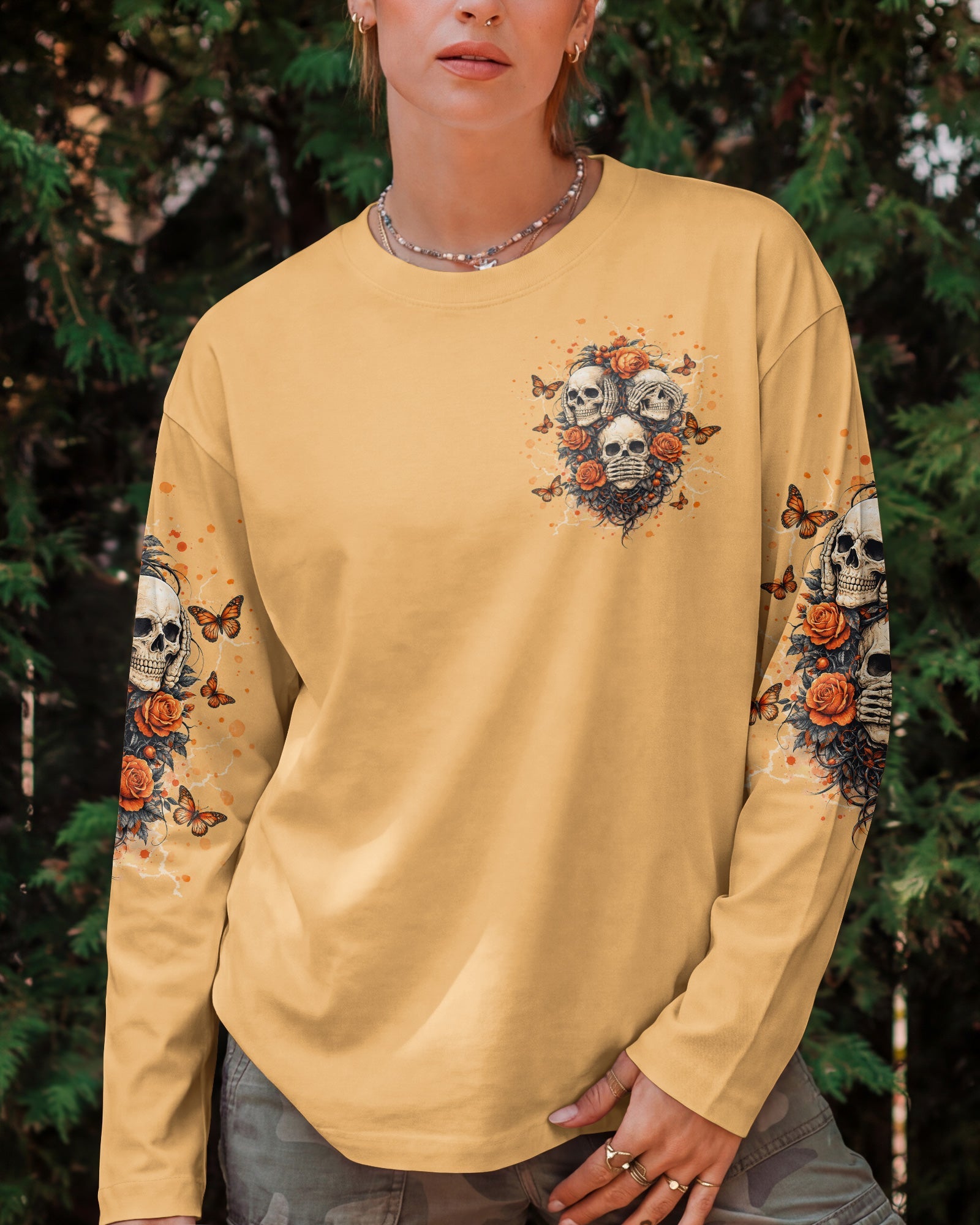 STUCK BETWEEN IDK IDC AND IDGAF SKULL ALL OVER PRINT   - TLNT3103262