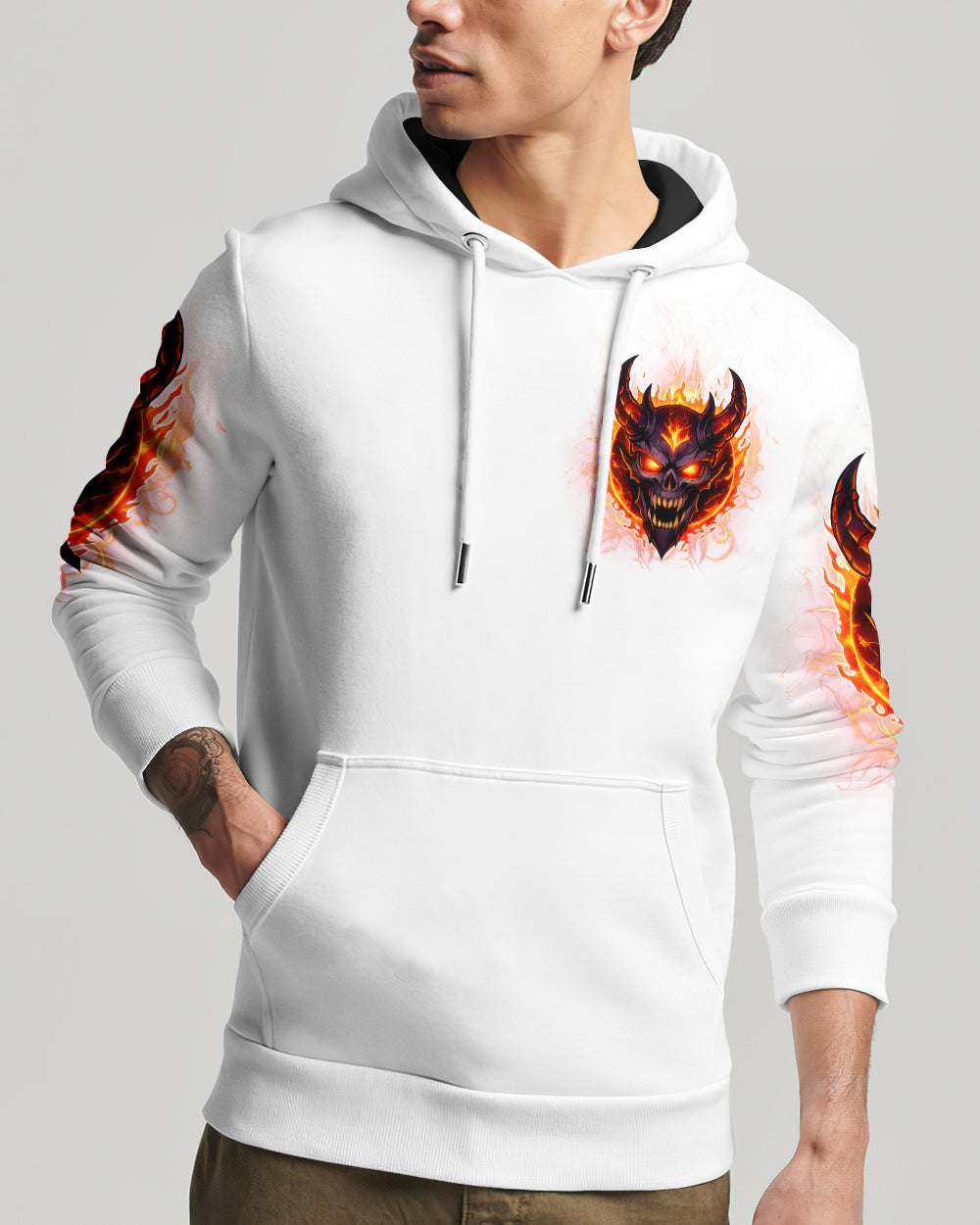 YOUR DEMONS HIDE UNDER YOUR BED DEVIL SKULL ALL OVER PRINT - TLTW0501262