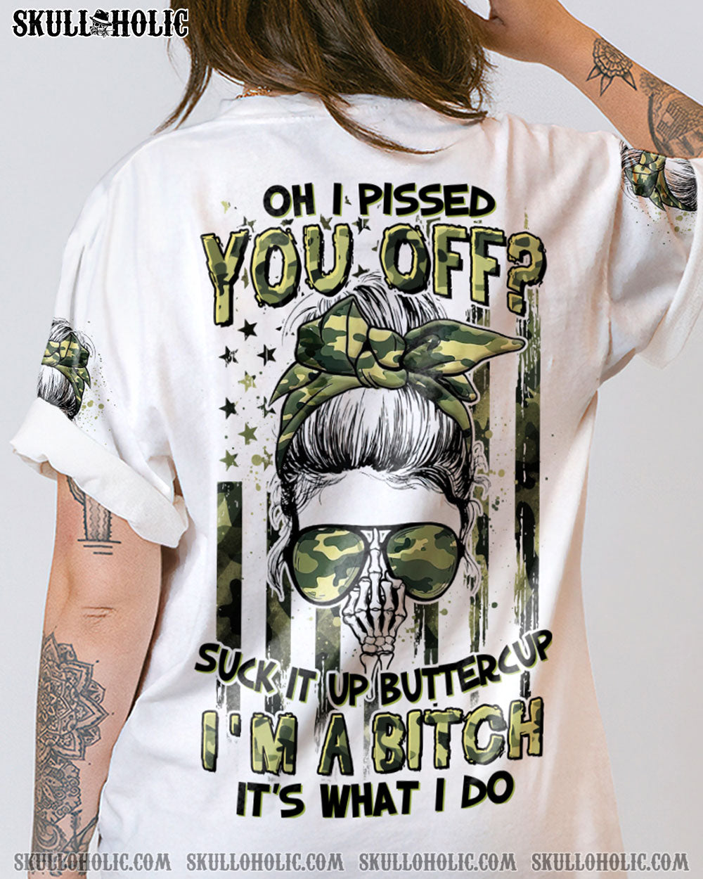 OH I PISSED YOU OFF MESSY BUN ALL OVER PRINT - YHHG1005231