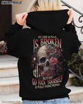 MY GIVE A F ROSE SKULL ALL OVER PRINT - TLNO1703233