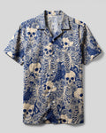 RAVENS SKELETON ROSE CAMP SHIRT - TLNT3006261