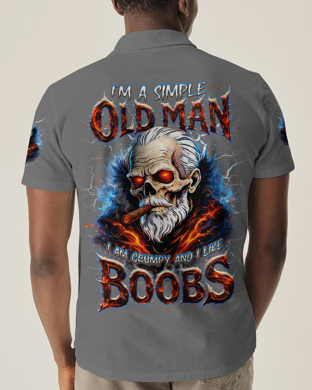 I'M A SIMPLE OLD MAN SKULL ALL OVER PRINT - TLNT1604264