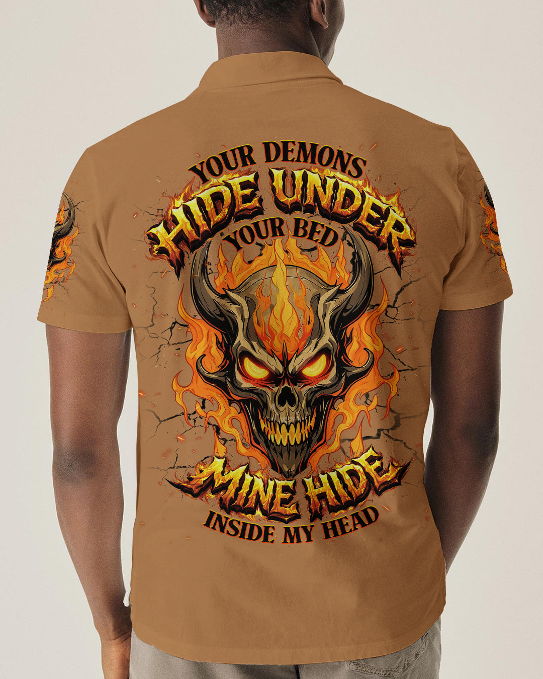 YOUR DEMONS HIDE UNDER YOUR BED SKULL DEMON ALL OVER PRINT - TLNT0603262