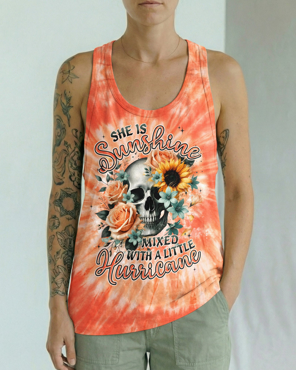 SHE IS SUNSHINE MIXED WITH A LITTLE HURRICANE ALL OVER PRINT - TYPQ0904261