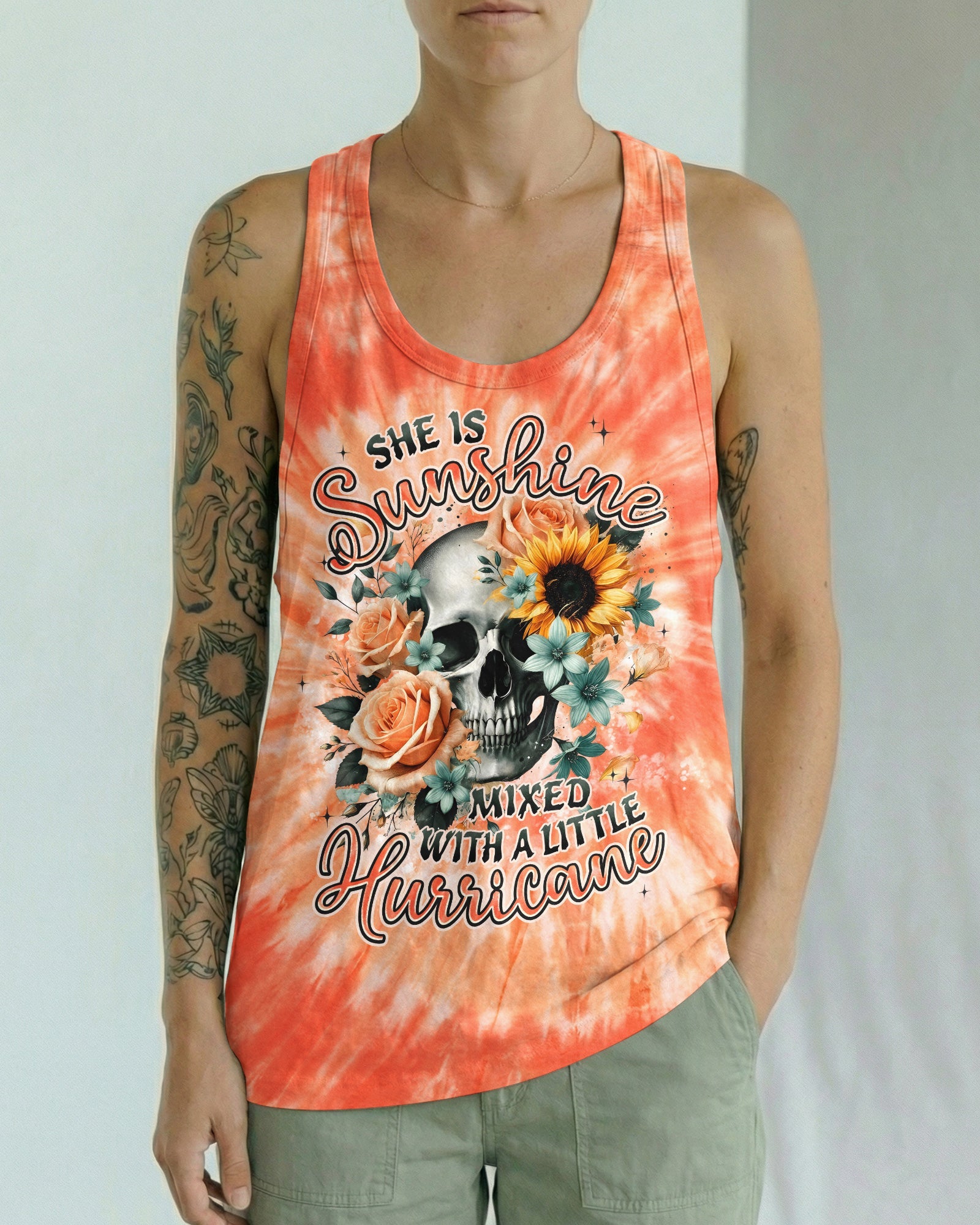 SHE IS SUNSHINE MIXED WITH A LITTLE HURRICANE ALL OVER PRINT - TYPQ0904261