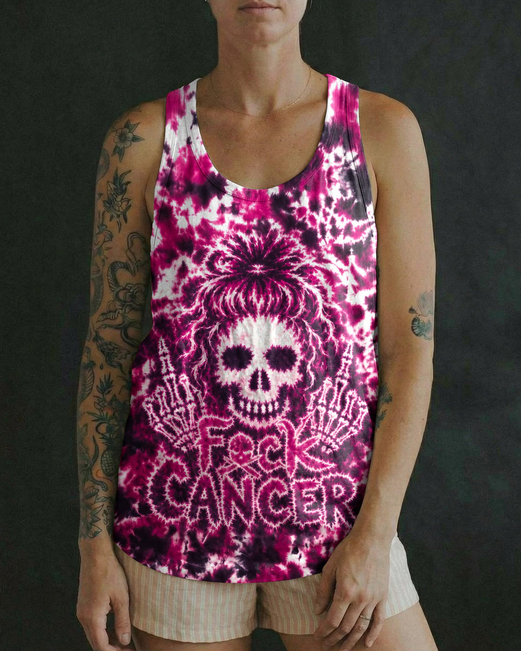 FCKS CANCER HIDDEN SKULL ALL OVER PRINT - RI0207261