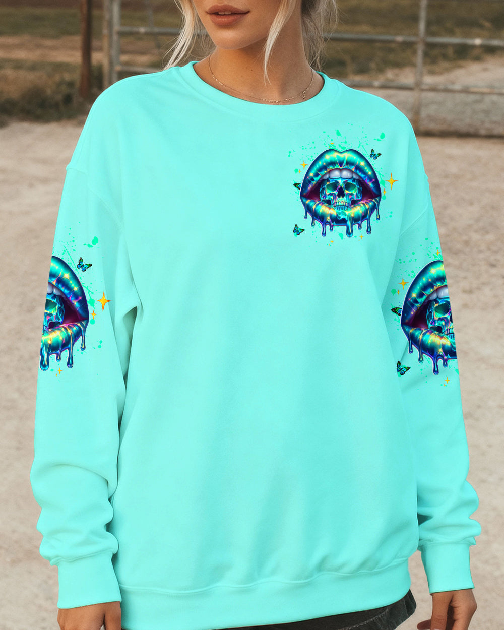 THE GOOD GIRL IN ME MESSY BUN SKULL  ALL OVER PRINT -  TLTW0303263