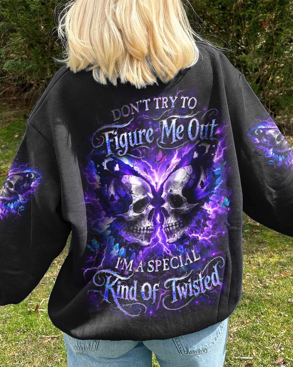 DON'T TRY TO FIGURE ME OUT SKULL ALL OVER PRINT - YHLT2302261