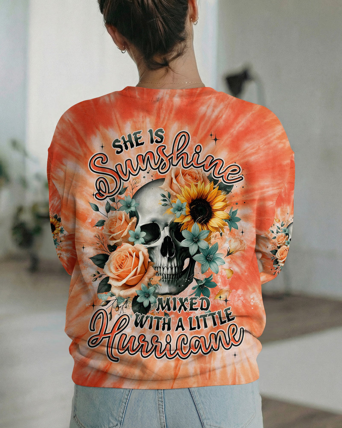 SHE IS SUNSHINE MIXED WITH A LITTLE HURRICANE ALL OVER PRINT - TYPQ0904261