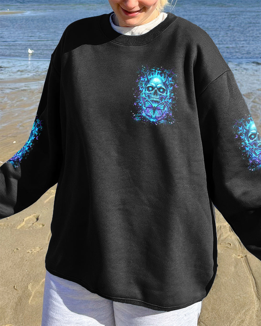 ANGELS PROTECT ME DEMONS RESPECT ME SKULL ALL OVER PRINT  - TLHG1103263