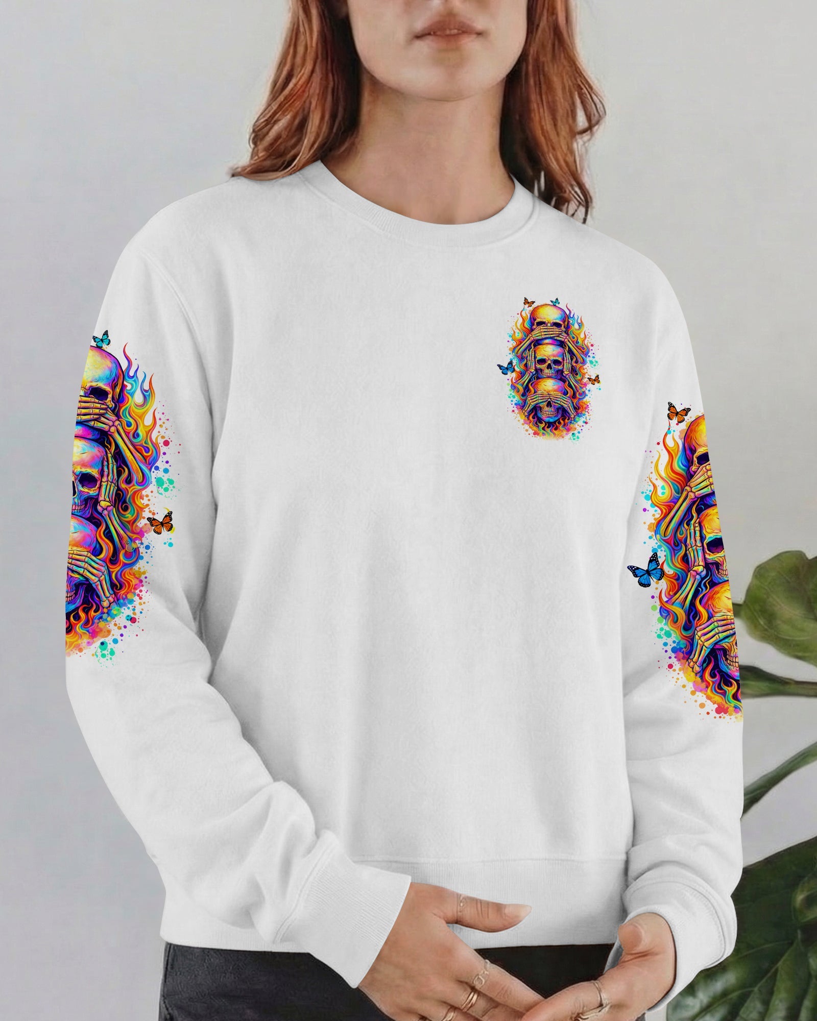 STUCK BETWEEN IDK IDC AND IDGAF SKULL ALL OVER PRINT   - TLTW3003262