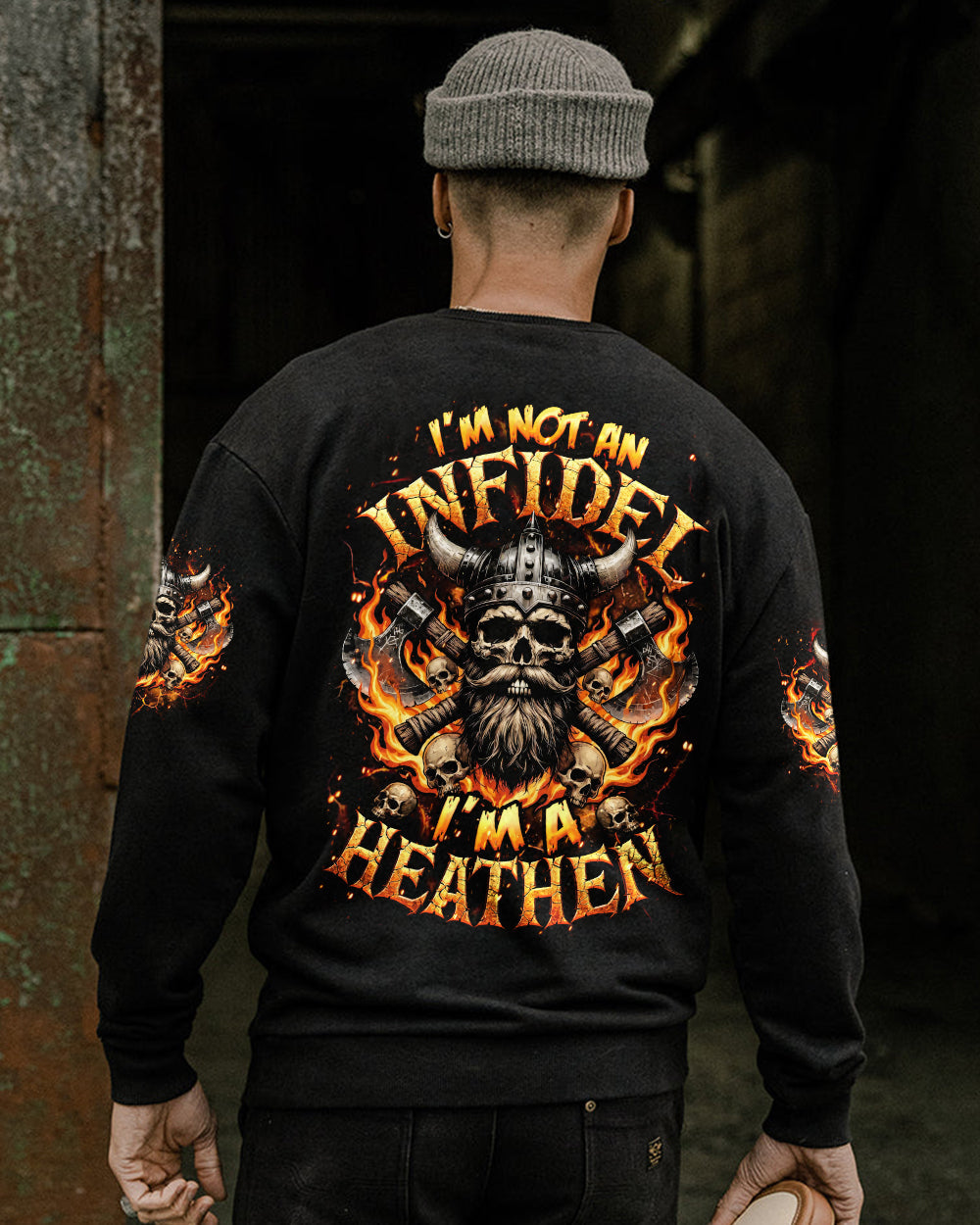 I'M A HEATHEN VIKING SKULL ALL OVER PRINT - TYQY2005262