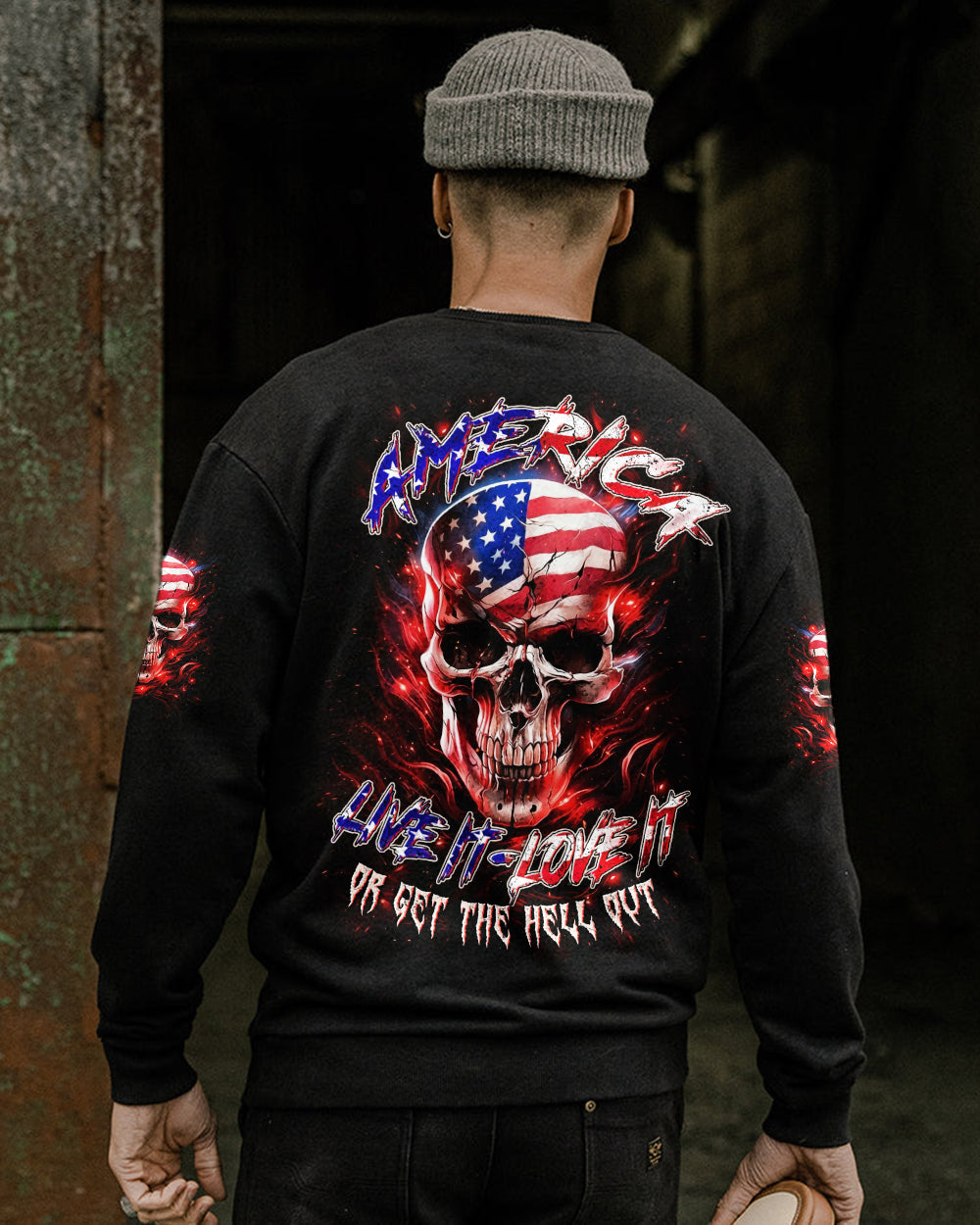 AMERICA LIVE IT LOVE IT OR GET THE HELL OUT ALL OVER PRINT - TYLN1203261
