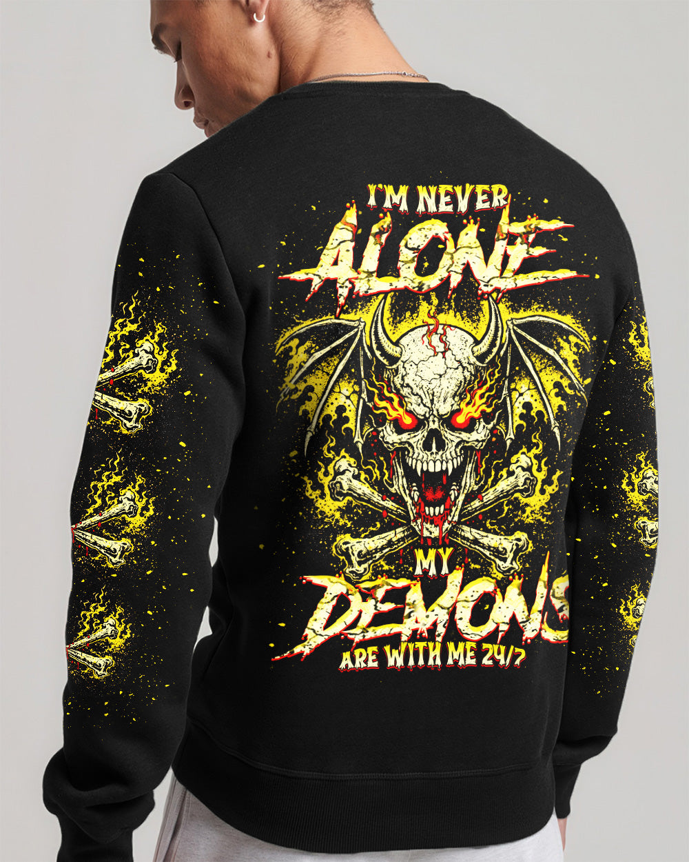 I'M NEVER ALONE MY DEMONS ARE WITH ME 24/7 ALL OVER PRINT - TLNT2503261
