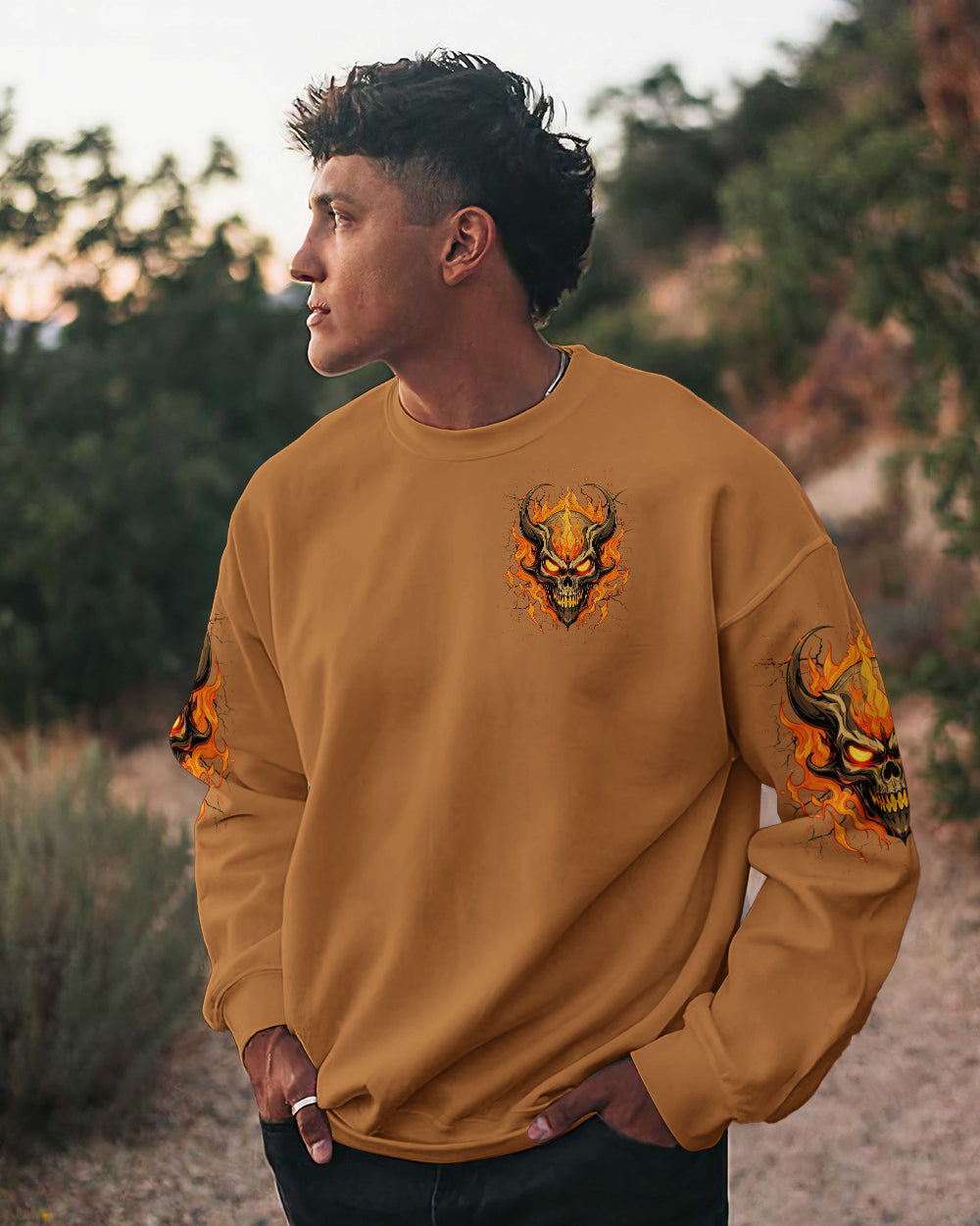 YOUR DEMONS HIDE UNDER YOUR BED SKULL DEMON ALL OVER PRINT - TLNT0603262
