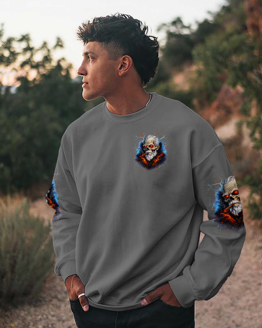 I'M A SIMPLE OLD MAN SKULL ALL OVER PRINT - TLNT1604264
