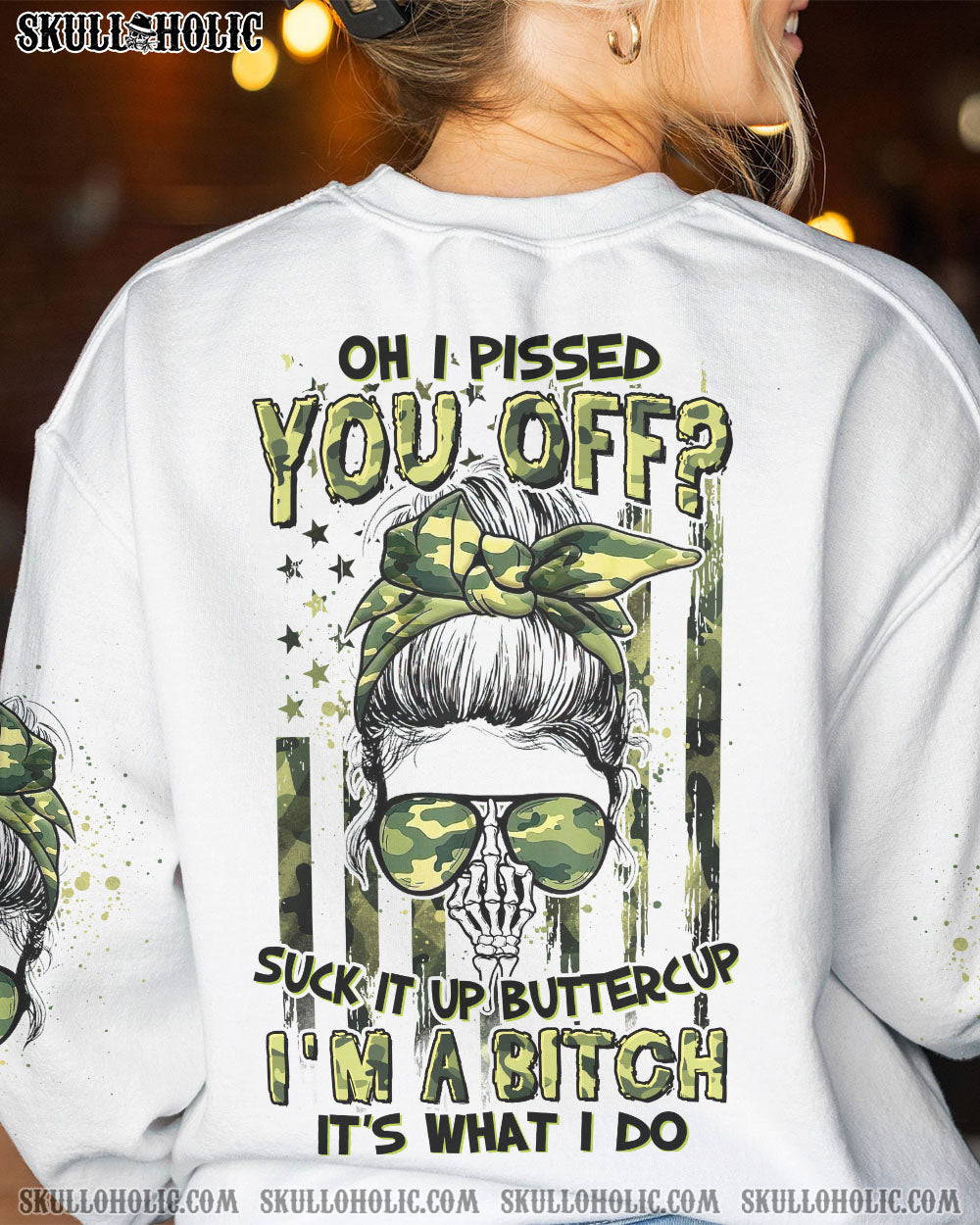 OH I PISSED YOU OFF MESSY BUN ALL OVER PRINT - YHHG1005231