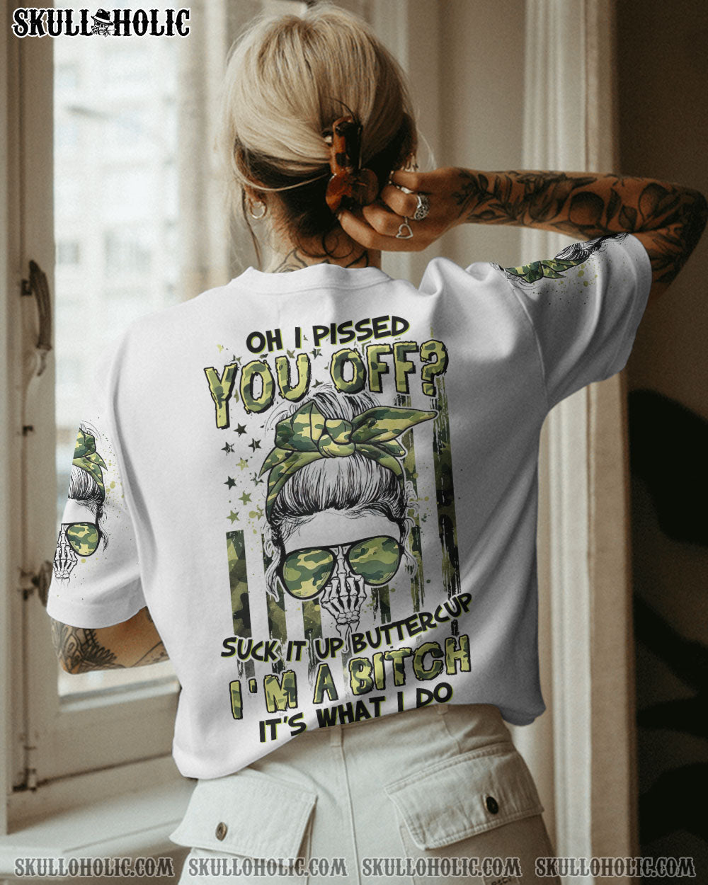 OH I PISSED YOU OFF MESSY BUN ALL OVER PRINT - YHHG1005231