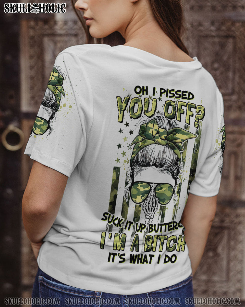 OH I PISSED YOU OFF MESSY BUN ALL OVER PRINT - YHHG1005231