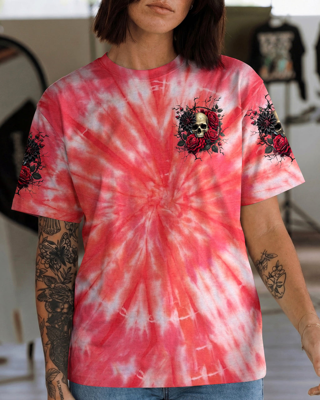 YOU COULDN'T HANDLE ME SKULL ROSES ALL OVER PRINT - TYLN0304262