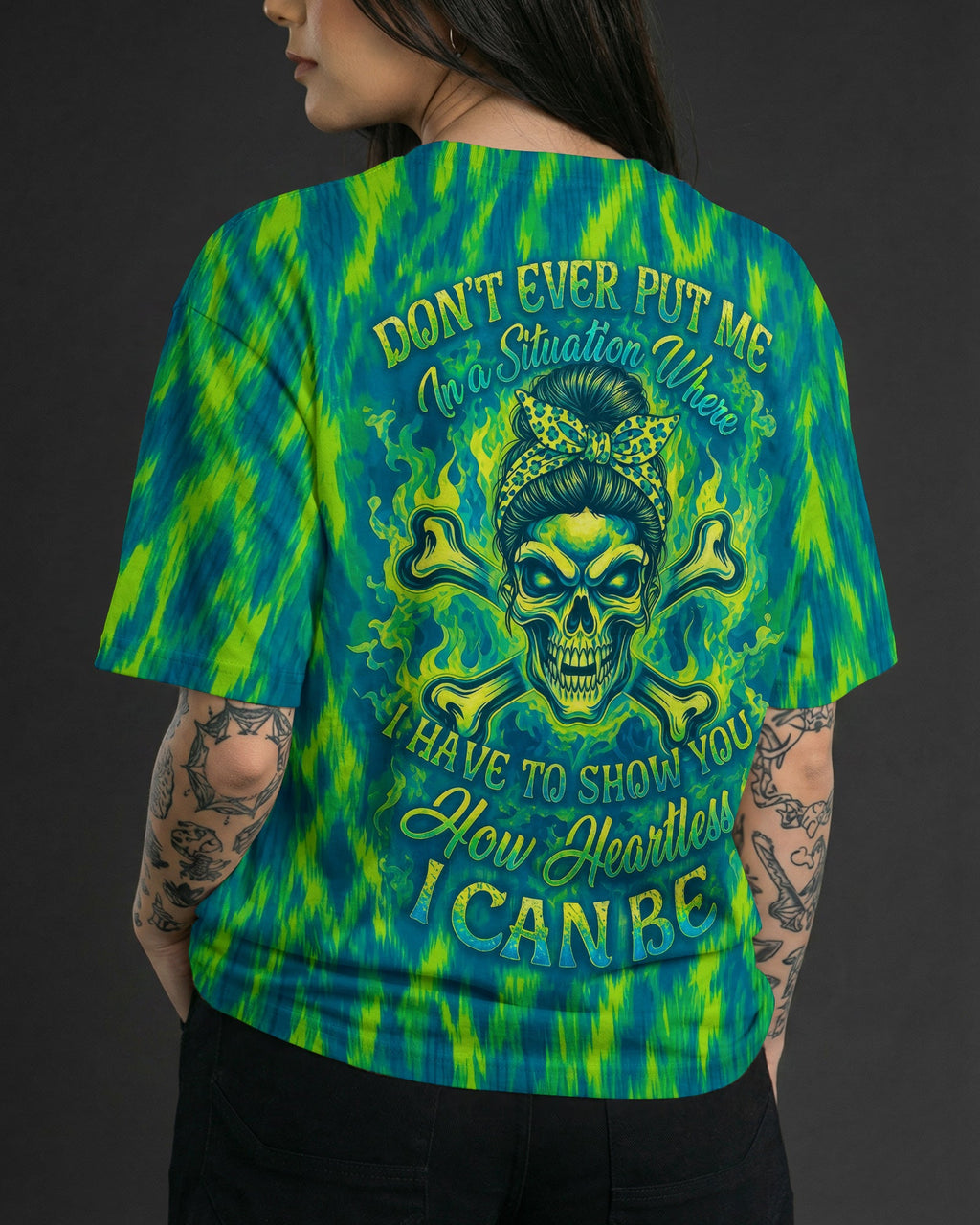 HOW HEARTLESS I CAN BE SKULL ALL OVER PRINT - RI0307261
