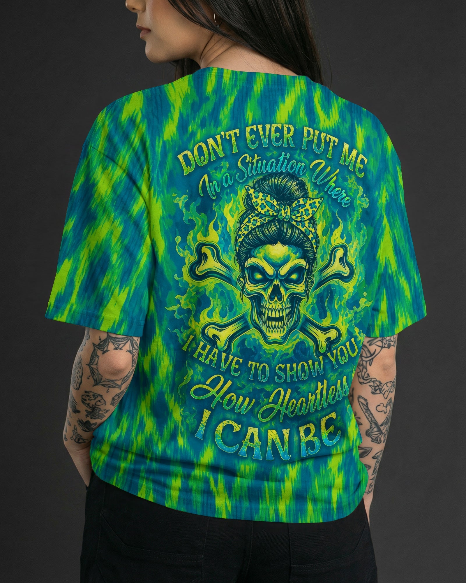 HOW HEARTLESS I CAN BE SKULL ALL OVER PRINT - RI0307261