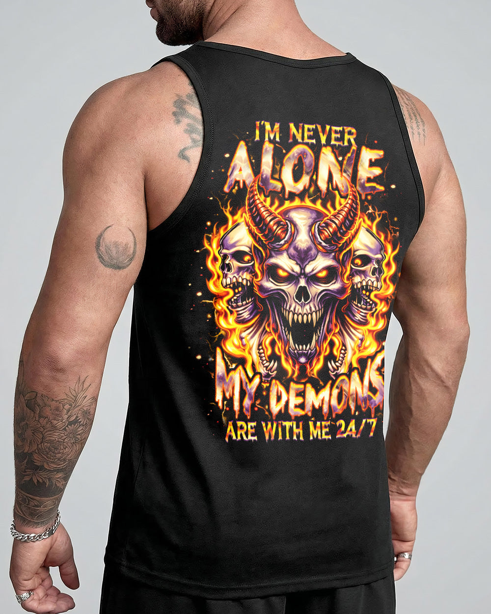 I'M NEVER ALONE MY DEMONS ARE WITH ME 24/7 ALL OVER PRINT  - TLHN1103263