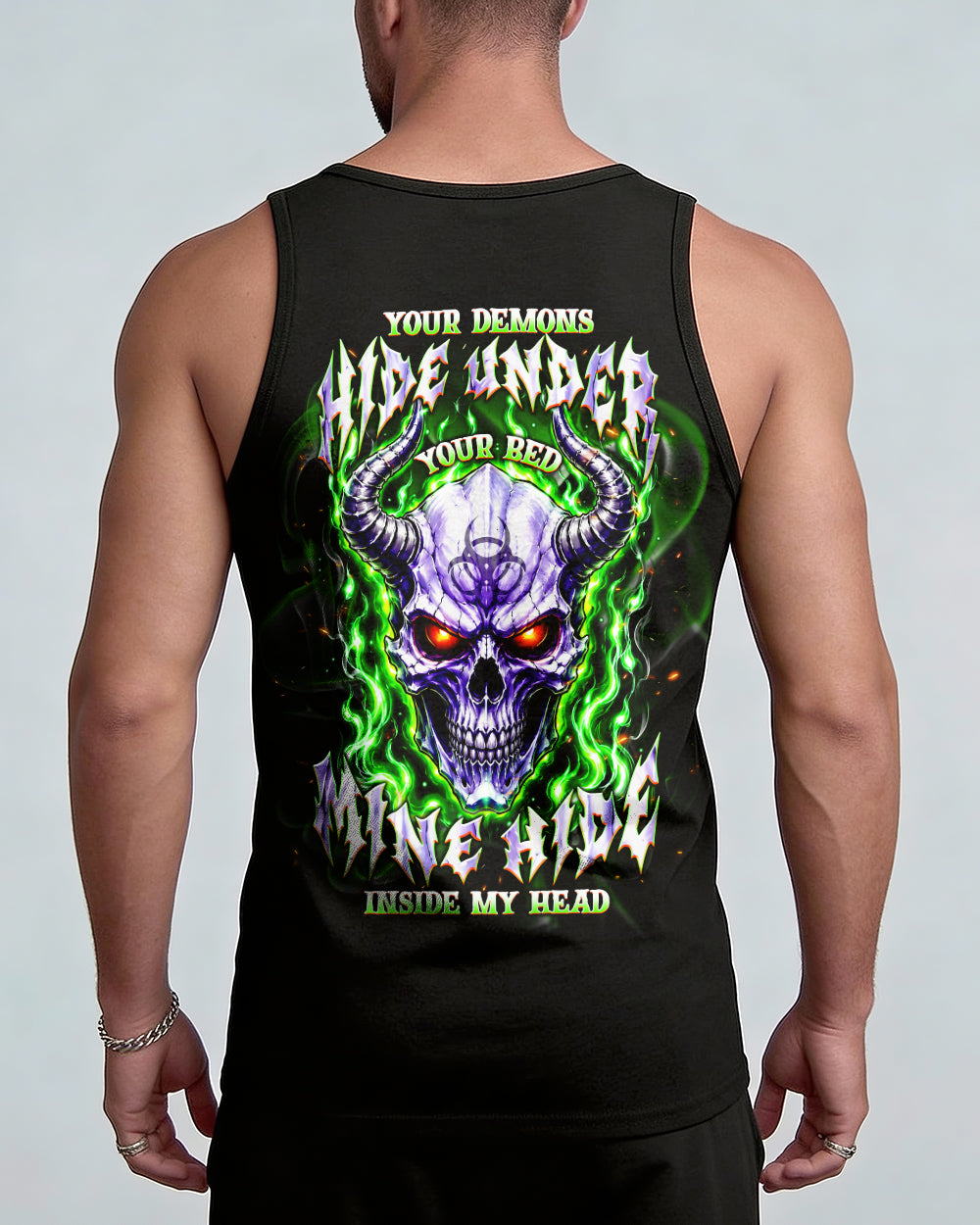YOUR DEMONS HIDE UNDER YOUR BED SKULL ALL OVER PRINT - TLNT2005264