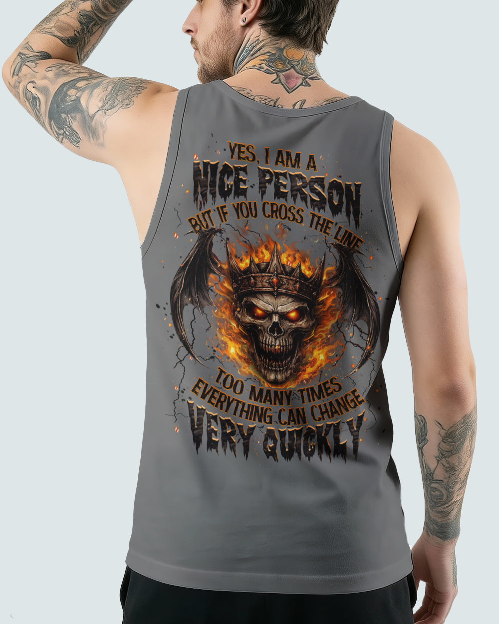 YES I'M A NICE PERSON SKULL WINGS ALL OVER PRINT - TLHN2703262