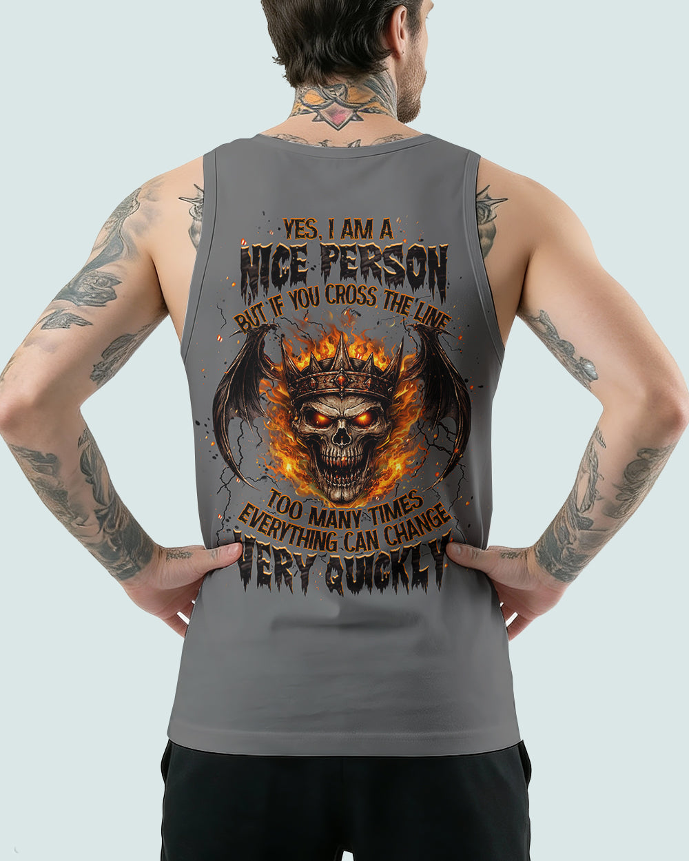 YES I'M A NICE PERSON SKULL WINGS ALL OVER PRINT - TLHN2703262