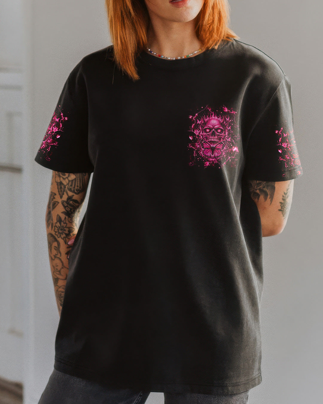 HEAVEN DON'T WANT ME SKULL DEMON ALL OVER PRINT - TLHG1603262