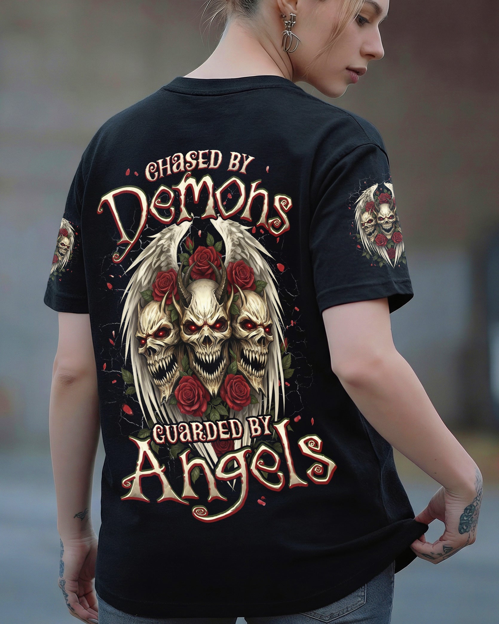 CHASED BY DEMONS GUARDED BY ANGELS ALL OVER PRINT - TYPQ1002263