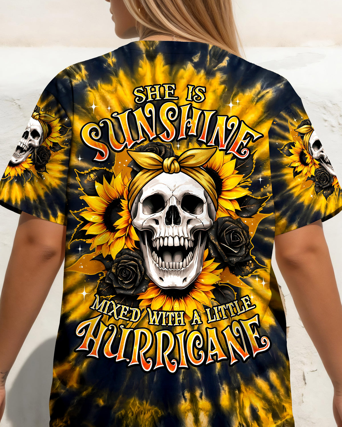 SHE IS SUNSHINE MIXED WITH A LITTLE HURRICANE ALL OVER PRINT - TYPQ2205262