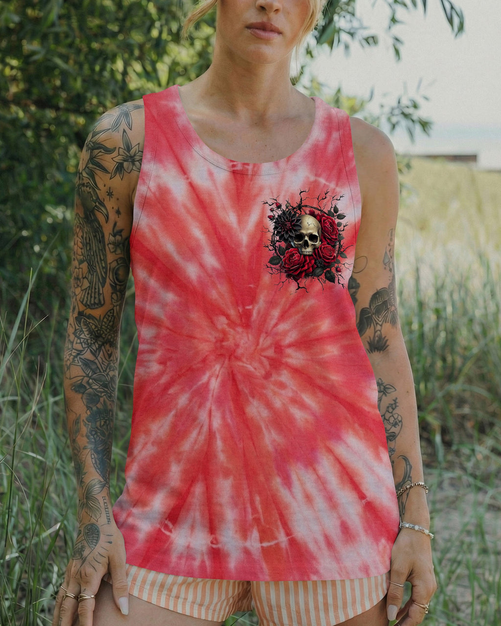 YOU COULDN'T HANDLE ME SKULL ROSES ALL OVER PRINT - TYLN0304262