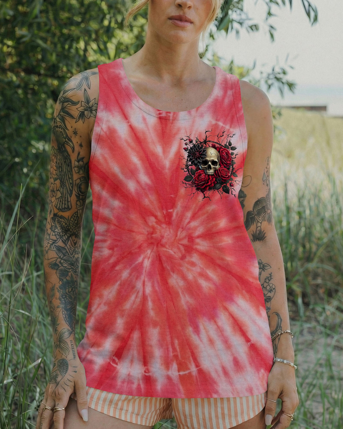YOU COULDN'T HANDLE ME SKULL ROSES ALL OVER PRINT - TYLN0304262