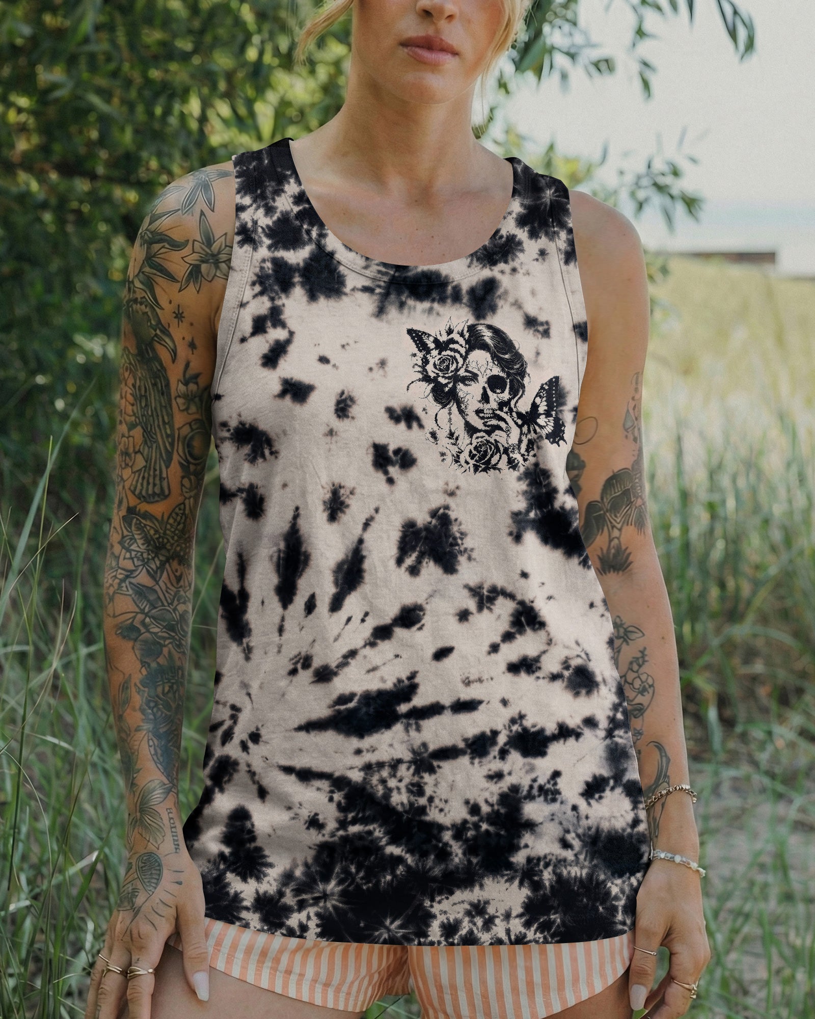 GOOD GIRL GONE WILD SKULL ALL OVER PRINT - RI0207262