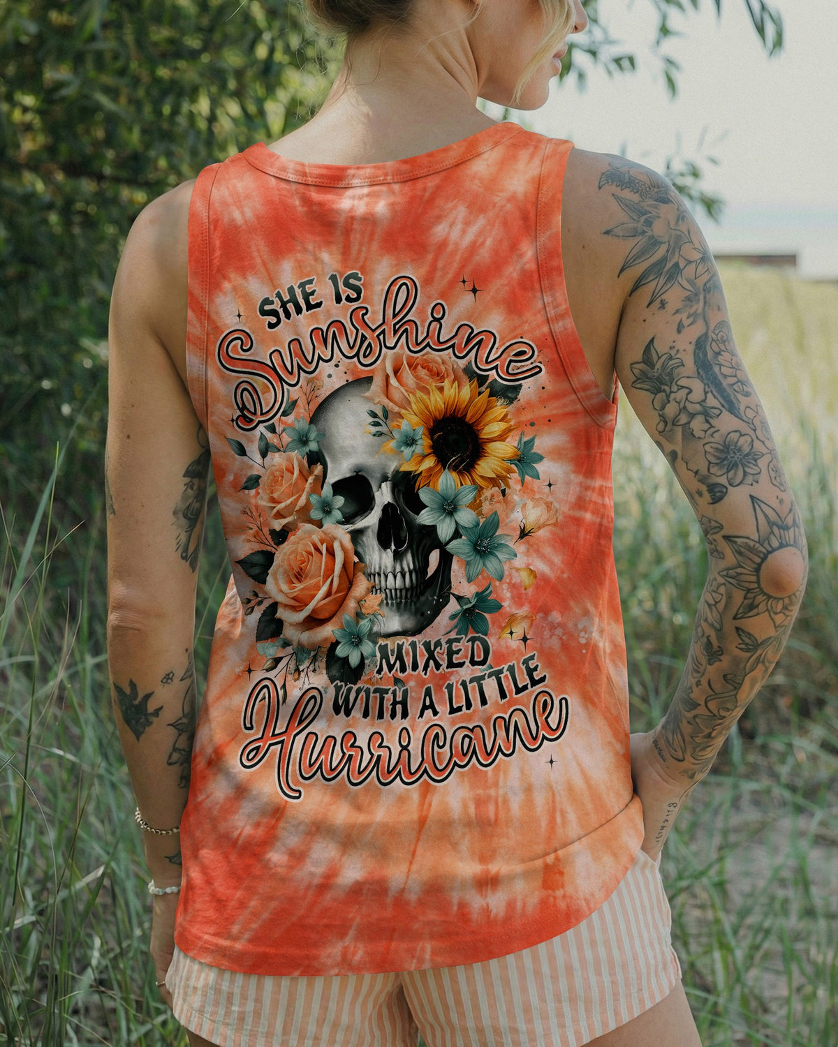 SHE IS SUNSHINE MIXED WITH A LITTLE HURRICANE ALL OVER PRINT - TYPQ0904261