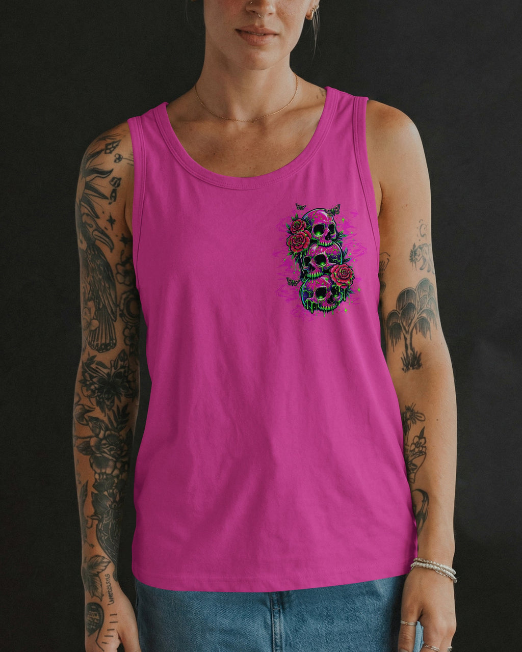 STUCK BETWEEN IDK IDC AND IDGAF SKULL ALL OVER PRINT -  TLTW0303261