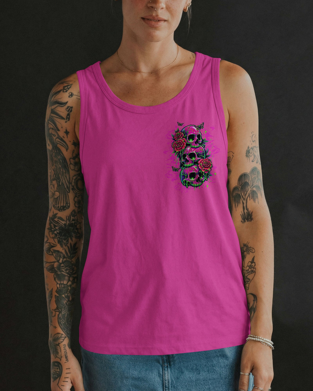 STUCK BETWEEN IDK IDC AND IDGAF SKULL ALL OVER PRINT -  TLTW0303261
