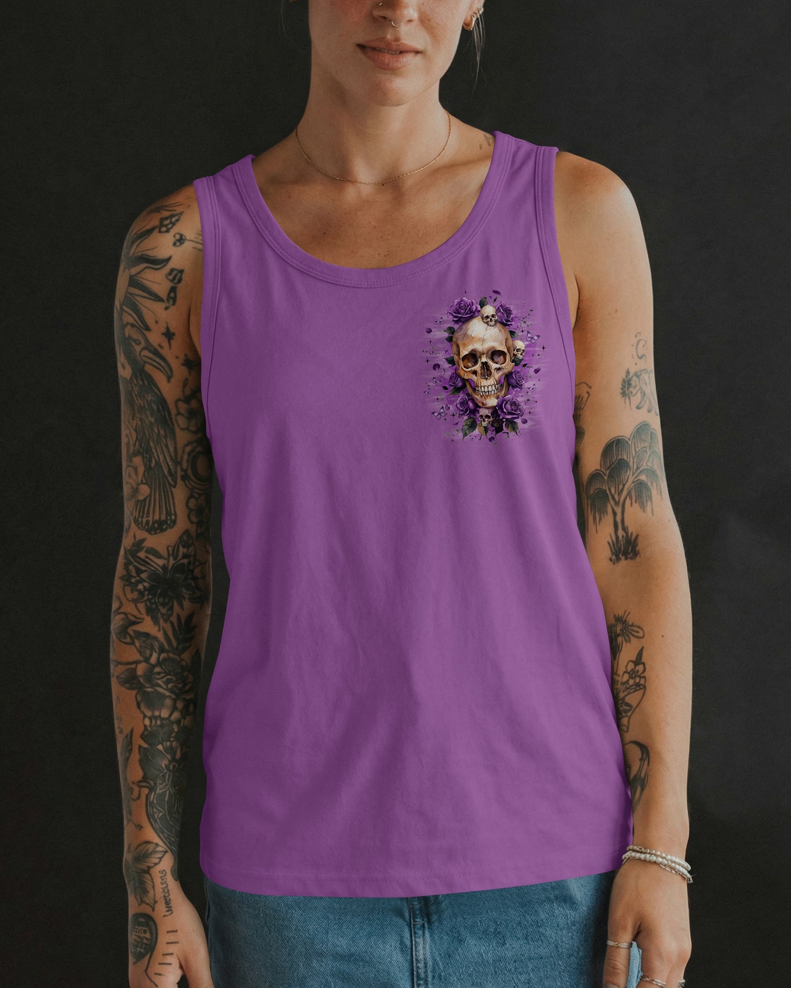 THE GOOD GIRL IN ME SKULL ROSES ALL OVER PRINT - TYQY0804261