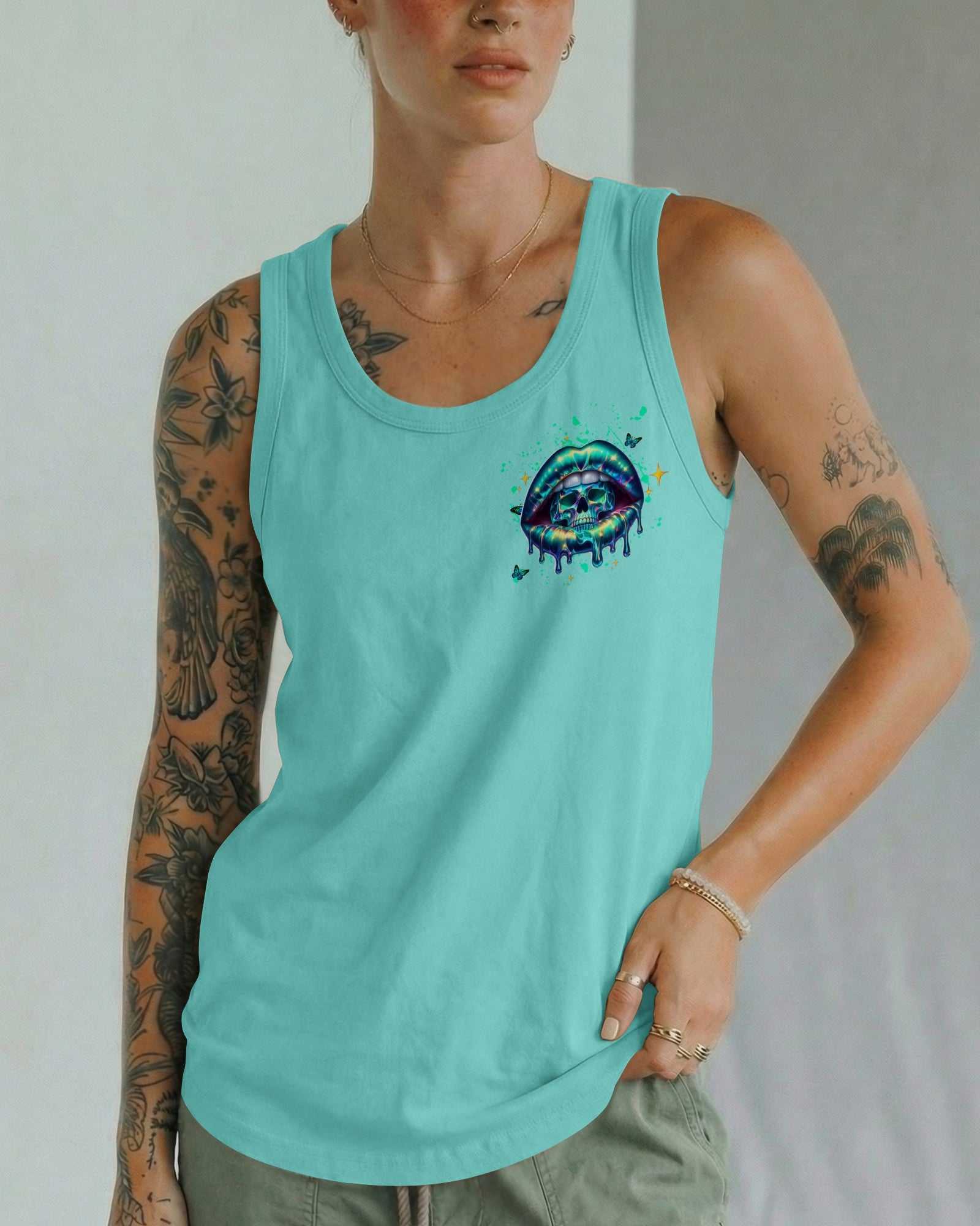 THE GOOD GIRL IN ME MESSY BUN SKULL  ALL OVER PRINT -  TLTW0303263