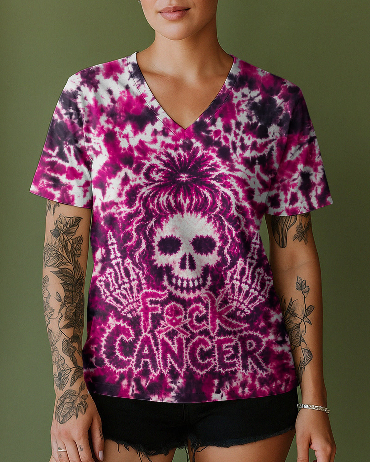 FCKS CANCER HIDDEN SKULL ALL OVER PRINT - RI0207261