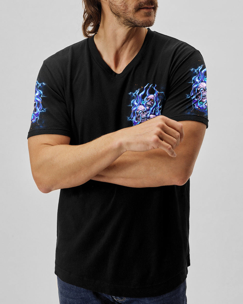 STUCK BETWEEN IDK IDC AND IDGAF SKULL ALL OVER PRINT - TLNT2105262